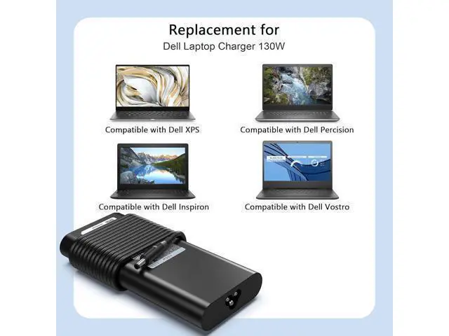 Alt view image 4 of 7 - New 130W 4.5mm AC Adapter Laptop Charger Replacement for XPS 15 9570 7590 9560 9550 Precision 5520 5540 5510 5530 M3800 M2800 HA130PM130 DA130PM130 0V363H 06TTY6 0RN7NW Power Supply Cord