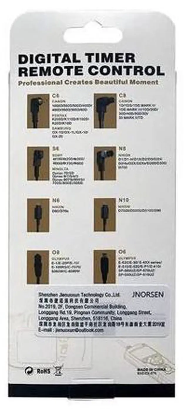 Alt view image 5 of 5 - JNORSEN Digital Timer Remote Control,Timing Shutter Release, Wired Timer Remote Shutter, Camera Controller, Compatible with Nikon D90,D7100,D800,D7000,D600,D510