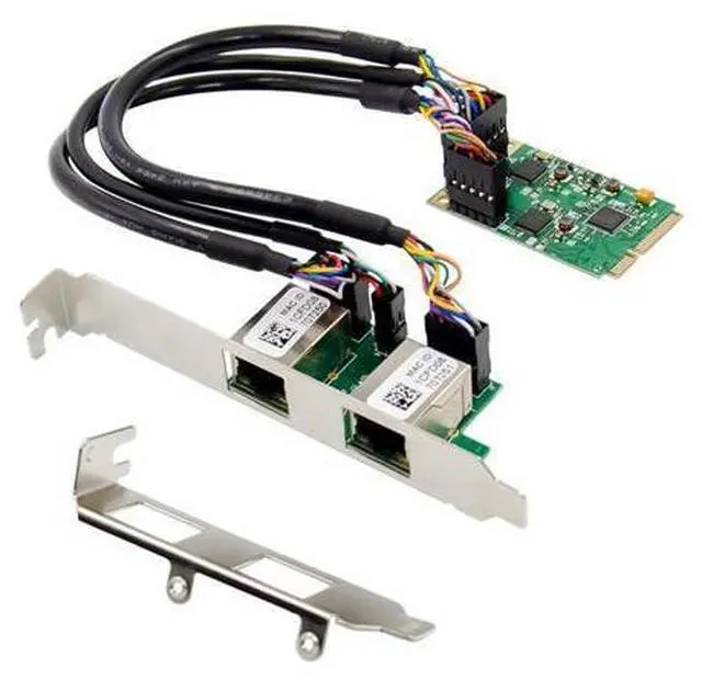 Main image of Mini PCIe Dual Copper Port Gigabit Ethernet Card Realtek RTL8111F + ASM1182, Industrial Network Adapter