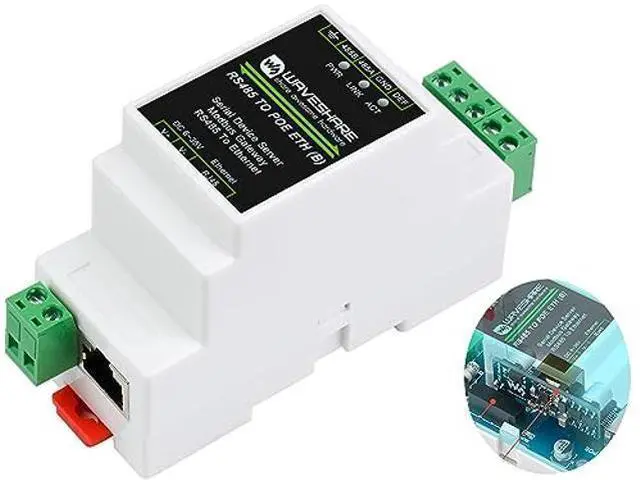 Main image of RS485 to RJ45 Ethernet with POE Function Modbus/MQTT Gateway, Bi-Directional Transparent Data Transmission Between RS485 and Ethernet, 6~36V DC Screw Terminal, or PoE Port Power Supply