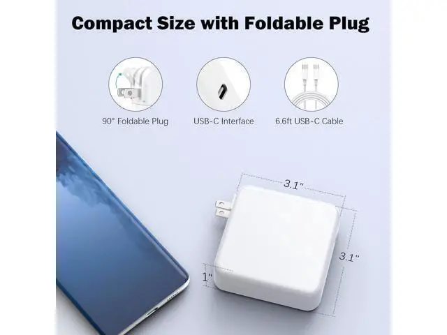 Alt view image 5 of 7 - Mac Book Pro Charger - 120W USB C Fast Charger Adapter Compatible with MacBook Pro & MacBook Air 13 14 15 16 inch iPad Pro Galaxy and All USB C Device