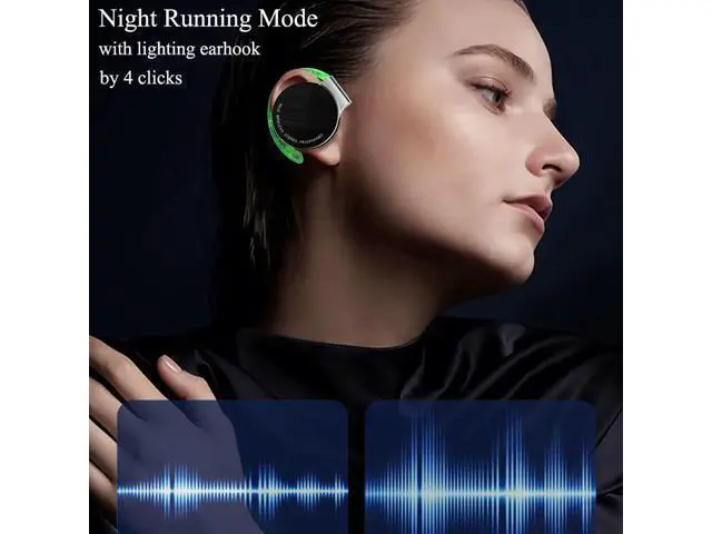 Alt view image 5 of 6 - Luisport Noise Cancelling Headphones Earbuds Open Ear Bluetooth Headphones Workout Headphones Wireless Headphones Bluetooth Earbuds Wireless Earbuds Bluetooth Earphones Wireless Earphones (F2-Black)