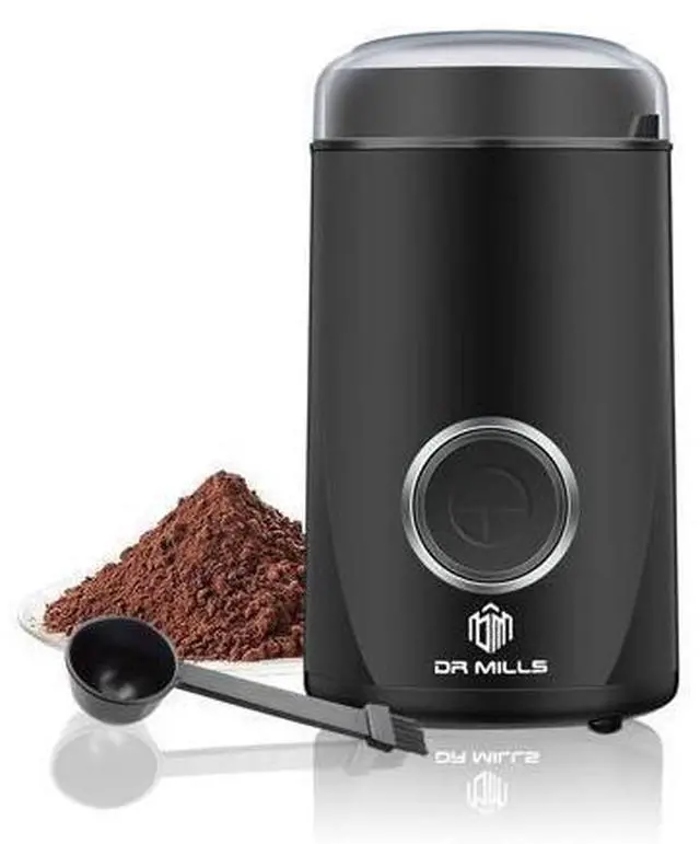 Main image of DM-7441 Coffee Grinder Electric, Coffee Bean and Dried Spice Grinder, One Touch Operation, Blade and Cup Made with SUS304 Stainless Steel (Black)