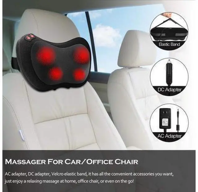 Alt view image 5 of 7 - Back Massager with Heat,Shiatsu Neck Massager Pillow for Back,Neck,Shoulder,Foot & Lower Back Pain Relief,Electric Kneading Massager, Gifts for Women/Men/Dad/Mom/Fathers Day/Mothers Day
