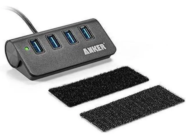 Alt view image 2 of 5 - 4-Port USB 3.0 Unibody Aluminum Portable Data Hub with 2ft USB 3.0 Cable for MacBook Mac Pro/mini iMac XPS Surface Pro Notebook PC USB-Flash Drives Mobile HDD and More