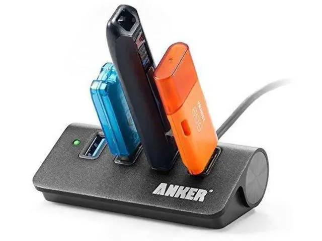 Alt view image 3 of 5 - 4-Port USB 3.0 Unibody Aluminum Portable Data Hub with 2ft USB 3.0 Cable for MacBook Mac Pro/mini iMac XPS Surface Pro Notebook PC USB-Flash Drives Mobile HDD and More