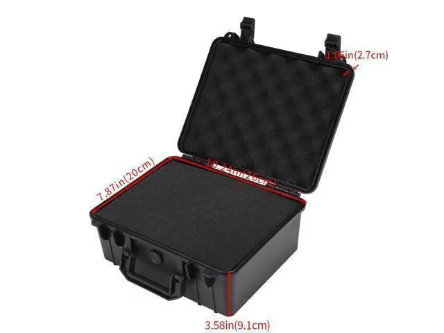 Alt view image 6 of 7 - 11in x 8in x 5in Waterproof Hard Case with Customizable Pluck Foam Interior for Test Instruments Compact Cameras and Tools
