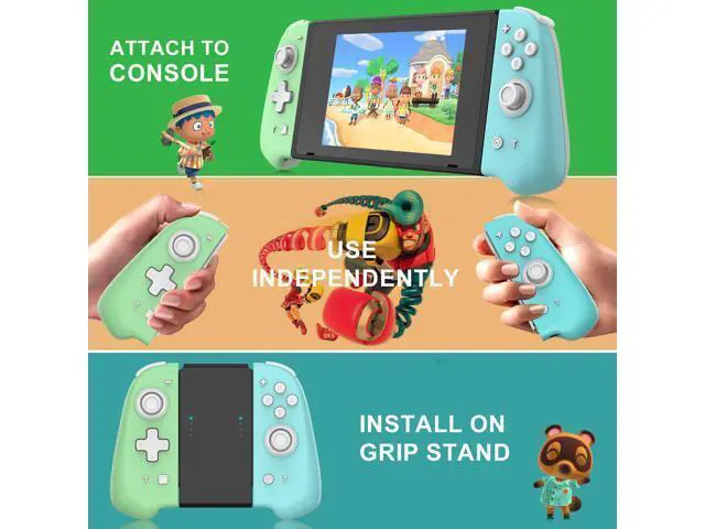 Alt view image 2 of 7 - Wireless Controller For Nintendo Switch Wireless Joy-con Controller Auto-Fire Wake Up Bluetooth Gamepad For Nintendo Switch Joystick Controls Gamepad