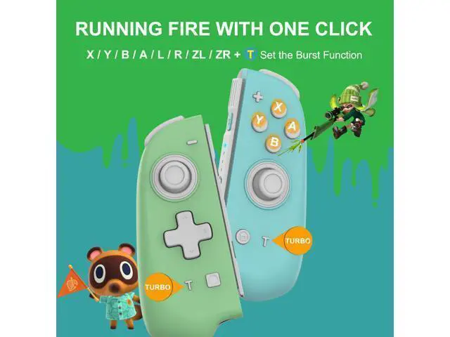 Alt view image 4 of 7 - Wireless Controller For Nintendo Switch Wireless Joy-con Controller Auto-Fire Wake Up Bluetooth Gamepad For Nintendo Switch Joystick Controls Gamepad