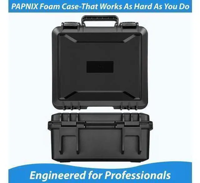 Alt view image 7 of 7 - Hard Case with Foam, Interior- 11.4 x 9.8" x 5.7, Waterproof Hard Case with Customizable Foam for Test Instruments Compact Cameras and Tools