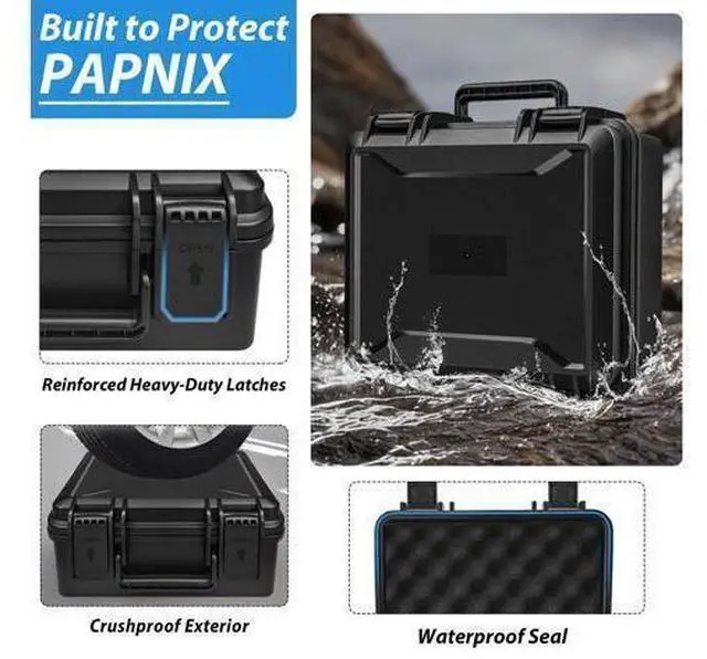 Alt view image 4 of 7 - Hard Case with Foam, Interior- 11.4 x 9.8" x 5.7, Waterproof Hard Case with Customizable Foam for Test Instruments Compact Cameras and Tools