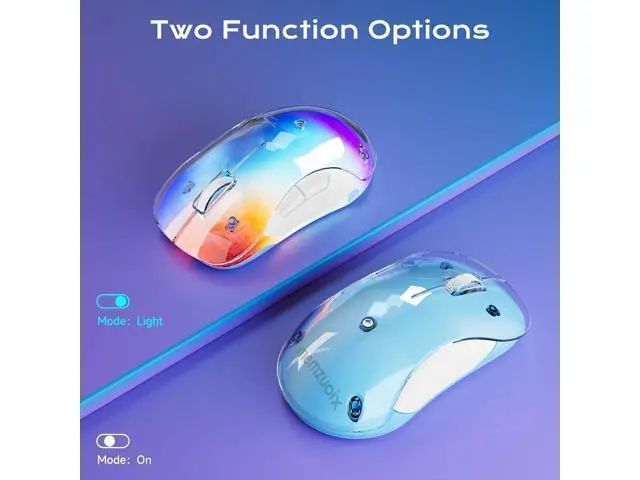 Alt view image 2 of 7 - 2.4G LED Wireless Mouse Rechargeable Ergonomic Mouse with Detachable Cover 1400 DPI Portable Optical Computer Mouse with USB Receiver for Laptop PC Desktop and MacBook 5 Buttons-Blue