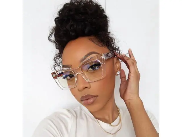 Alt view image 2 of 5 - VOOGLAM Stylish Square Blue Light Reading Glasses For Women Men Anti Eyestrain Dry Eyes Readers Pacheco 2.75 Reading Glasses