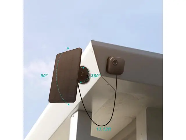 Alt view image 6 of 7 - Solar Panel for Blink Camera, Solar Panel 4W Compatible with Blink Outdoor 4 (4th Gen) Camera, Solar Charger for Camera Outdoor with 13.12Ft Outdoor Power Cable, Adjustable Mount, IP65 Waterproof