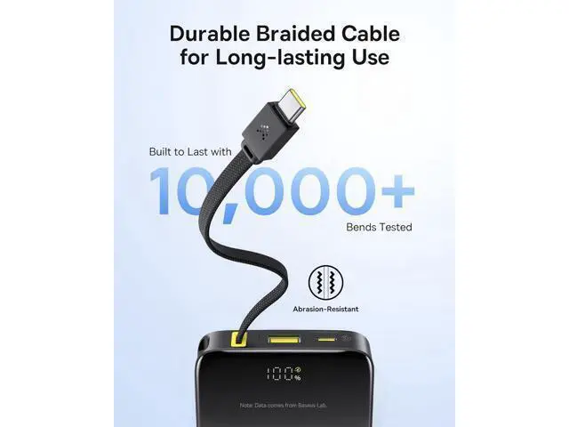 Alt view image 5 of 7 - Portable Charger 10000mAh Fast Charging Power Bank 22.5W PD3.0 QC3.0 Battery Pack Built-in USB C Braided Cable Travel Essentials Portable Phone Charger for iPhone 17 16 15 iPad S25/S24