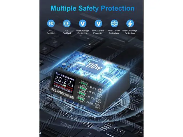 Alt view image 5 of 7 - BONAEVER Multi Charging Station, 110W 8Port Usb Charging Station, Multiple Usb Charger Station, Charging Station for Multiple Devices, Multi Usb Charging Station, Chargers for Multiple Devices