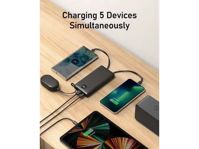 Alt view image 5 of 7 - Portable Charger Built-in Cables 10000mAh Power Bank for iPhone Fast Charge USB C Battery Pack Travel Essentials Powerbank Compatible with iPhone 17/16/15/14 S25/24 Android etc