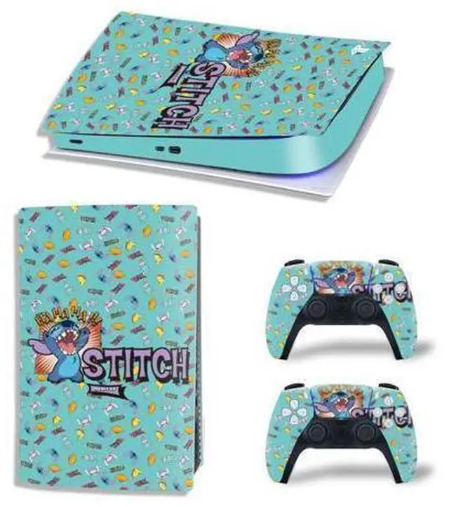 Main image of Stitch PS5 Digital Edition Skin Sticker Decal for PS5Console and 2 Controllers PS5 Skin Sticker Vinyl(TN-PS5Digital-8058)