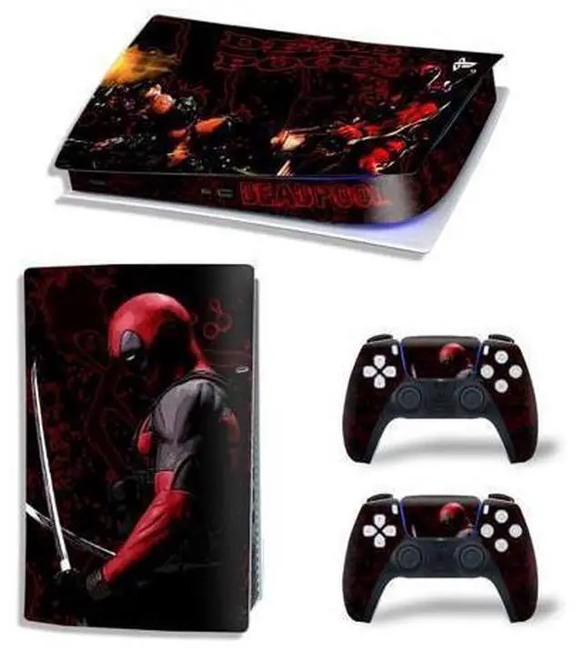 Main image of Deadpool PS5 Digital Edition Skin Sticker Decal for PS5Console and 2 Controllers PS5 Skin Sticker Vinyl(TN-PS5Digital-4808)