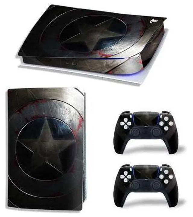 Main image of Captain America PS5 Digital Edition Skin Sticker Decal for PS5Console 2 Controllers PS5 Sticker Vinyl(TN-PS5Digital-2258)
