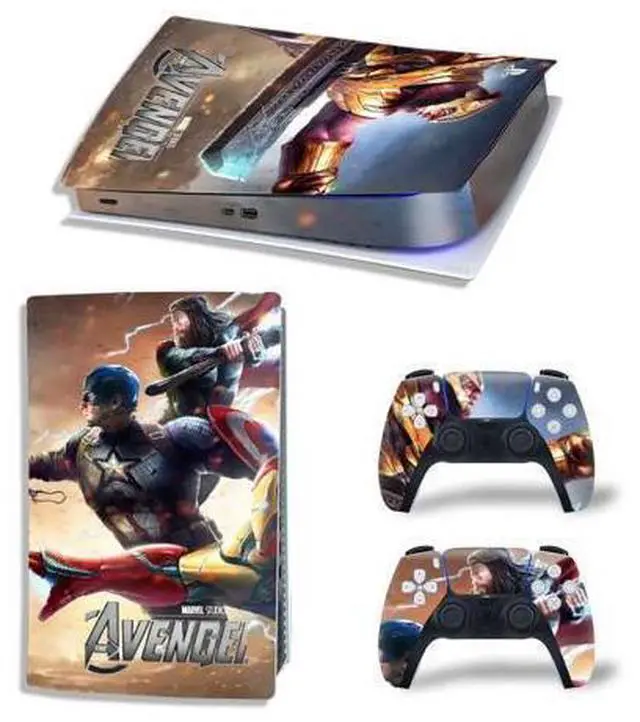 Main image of Captain America PS5 Digital Edition Skin Sticker Decal for PS5Console 2 Controllers PS5 Sticker Vinyl(TN-PS5Digital-2258)
