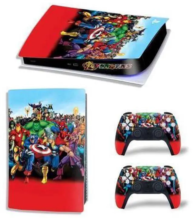 Main image of Captain America PS5 Digital Edition Skin Sticker Decal for PS5Console 2 Controllers PS5 Sticker Vinyl(TN-PS5Digital-2258)