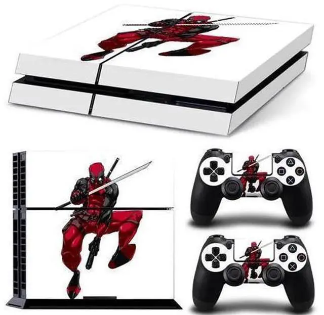 Main image of Deadpool Game Console Vinyl Skin Sticker for PS4 Controller GamePad Decal Frinti Protective Film(TN-PS4-2729)