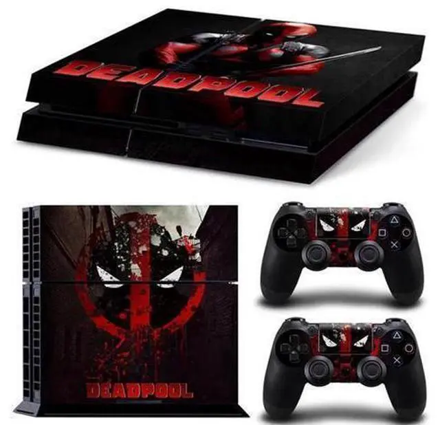Main image of Deadpool Game Console Vinyl Skin Sticker for PS4 Controller GamePad Decal Frinti Protective Film(TN-PS4-2736)