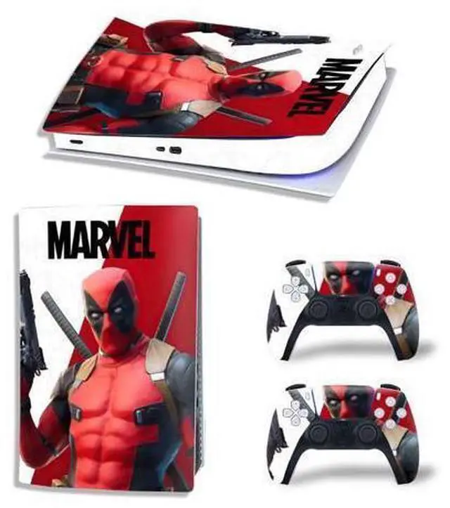 Main image of Deadpool PS5 Digital Edition Skin Sticker Decal for PS5Console and 2 Controllers PS5 Skin Sticker Vinyl(TN-PS5Digital-4801)