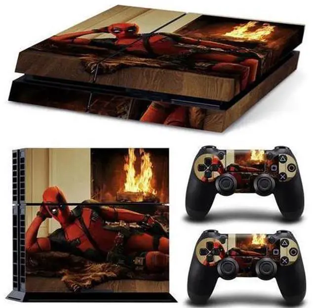 Main image of Deadpool Game Console Vinyl Skin Sticker for PS4 Controller GamePad Decal Frinti Protective Film(TN-PS4-2748)