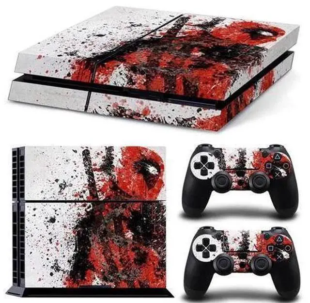 Main image of Deadpool Game Console Vinyl Skin Sticker for PS4 Controller GamePad Decal Frinti Protective Film(TN-PS4-2742)