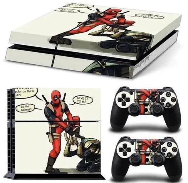 Main image of Deadpool Game Console Vinyl Skin Sticker for PS4 Controller GamePad Decal Frinti Protective Film(TN-PS4-2744)