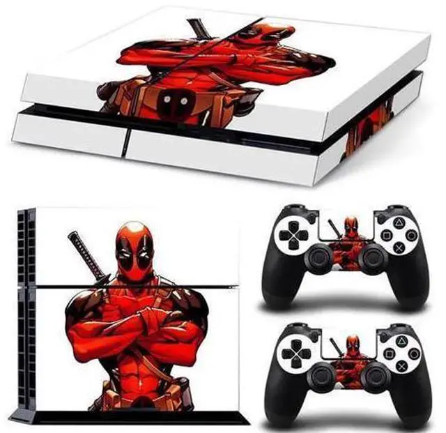 Main image of Deadpool Game Console Vinyl Skin Sticker for PS4 Controller GamePad Decal Frinti Protective Film(TN-PS4-2749)