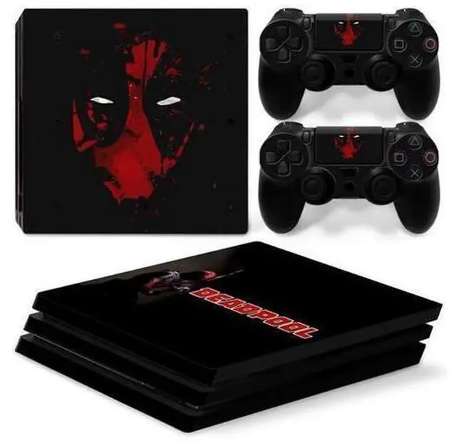 Main image of Deadpool Vinyl Skin Sticker for PS4 Pro Console 2 Controllers Decal Film Para Game Accessories(TN-P4Pro-5067)