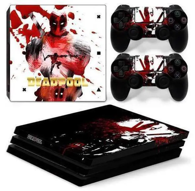 Main image of Deadpool Vinyl Skin Sticker for PS4 Pro Console 2 Controllers Decal Film Para Game Accessories(TN-P4Pro-5045)