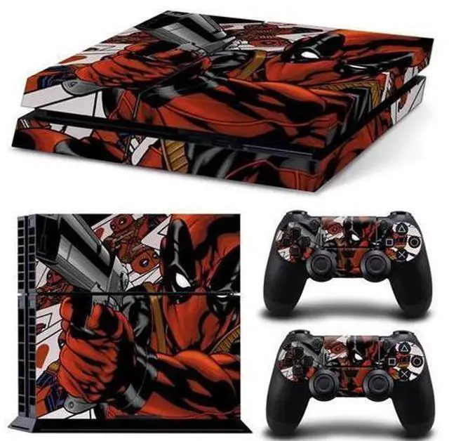 Main image of Deadpool Game Console Vinyl Skin Sticker for PS4 Controller GamePad Decal Frinti Protective Film(TN-PS4-2746)