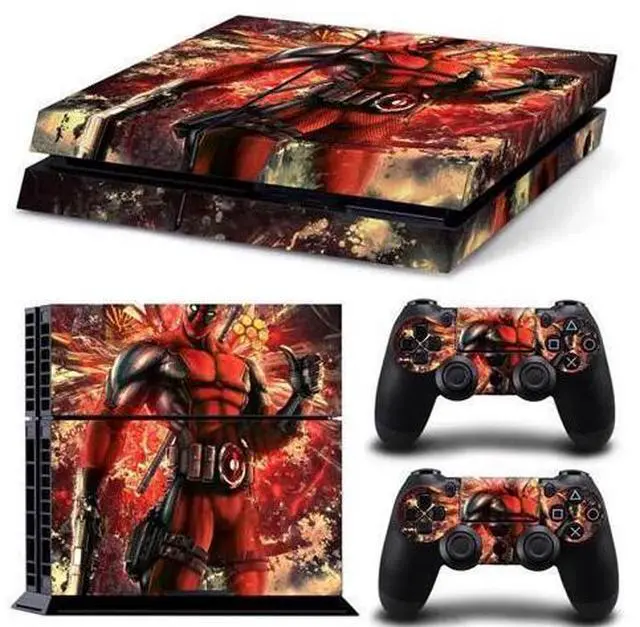 Main image of Deadpool Game Console Vinyl Skin Sticker for PS4 Controller GamePad Decal Frinti Protective Film(TN-PS4-2752)