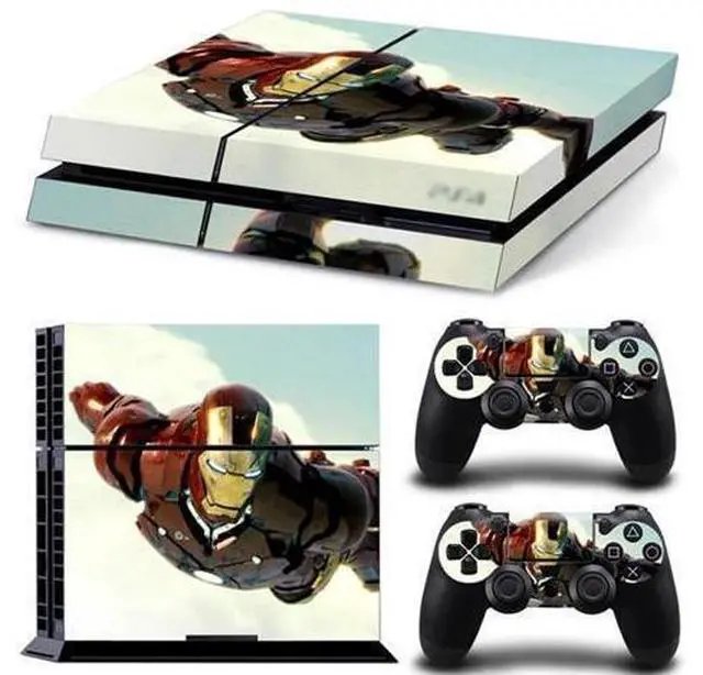 Main image of Iron Man Game Console Vinyl Skin Sticker for PS4 Controller GamePad Decal Frinti Protective Film(TN-PS4-1578)