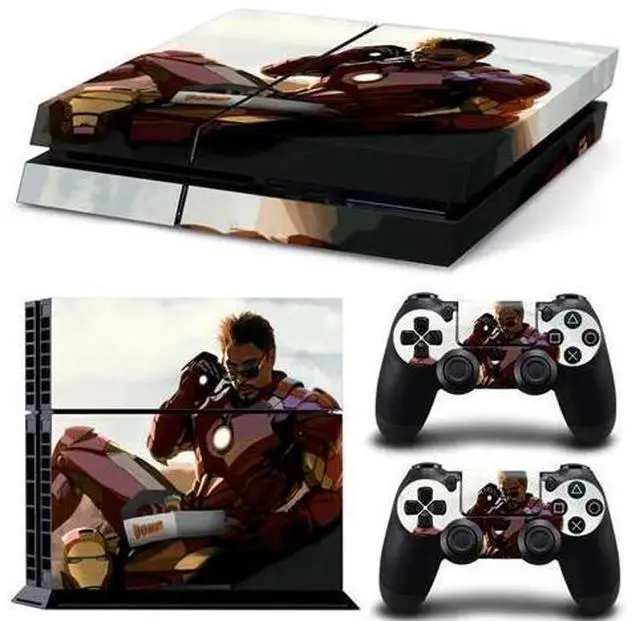 Main image of Iron Man Game Console Vinyl Skin Sticker for PS4 Controller GamePad Decal Frinti Protective Film(TN-PS4-1578)