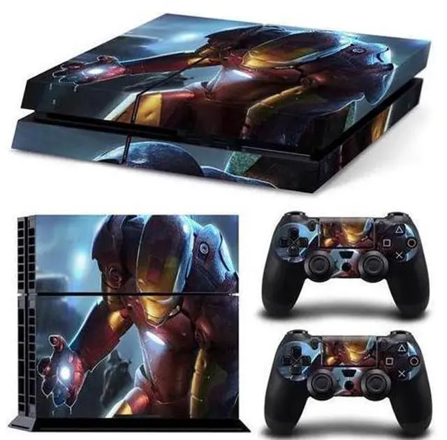 Main image of Iron Man Game Console Vinyl Skin Sticker for PS4 Controller GamePad Decal Frinti Protective Film(TN-PS4-1578)