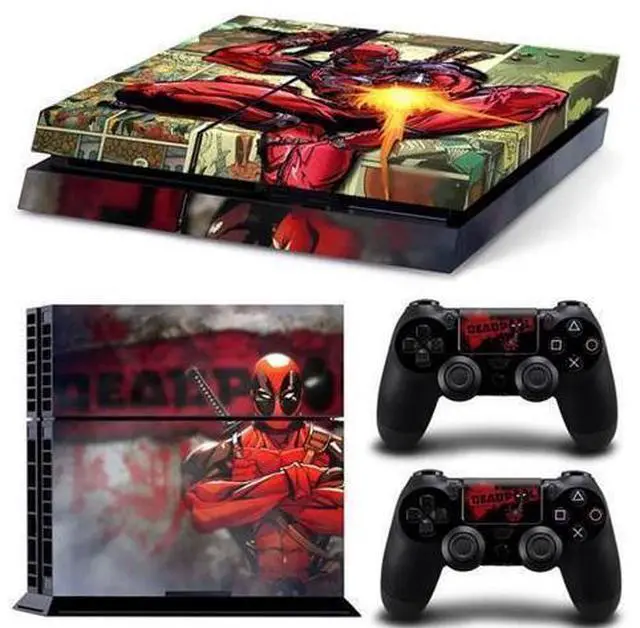 Main image of Deadpool Game Console Vinyl Skin Sticker for PS4 Controller GamePad Decal Frinti Protective Film(TN-PS4-2734)