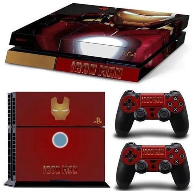 Main image of Iron Man Game Console Vinyl Skin Sticker for PS4 Controller GamePad Decal Frinti Protective Film(TN-PS4-1578)