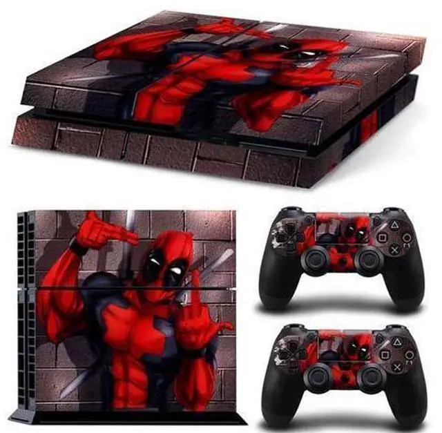 Main image of Deadpool Game Console Vinyl Skin Sticker for PS4 Controller GamePad Decal Frinti Protective Film(TN-PS4-2731)