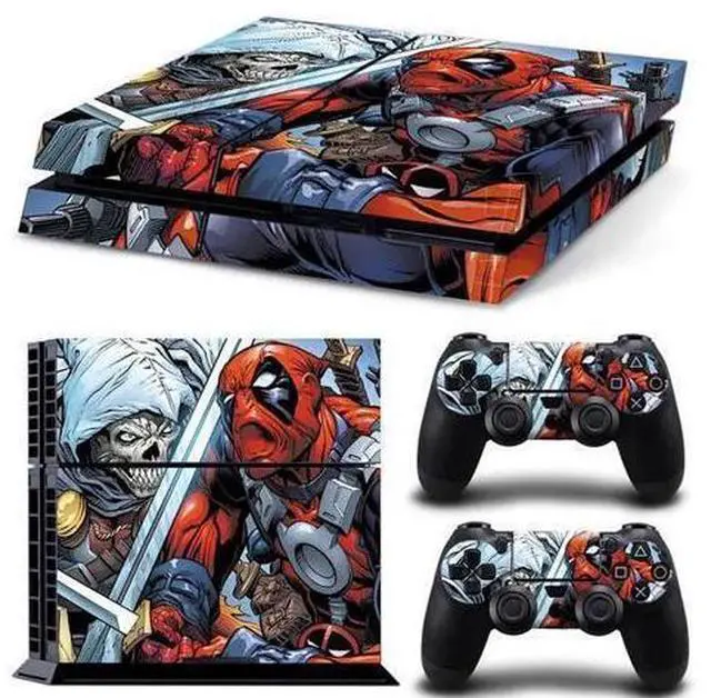 Main image of Deadpool Game Console Vinyl Skin Sticker for PS4 Controller GamePad Decal Frinti Protective Film(TN-PS4-2753)