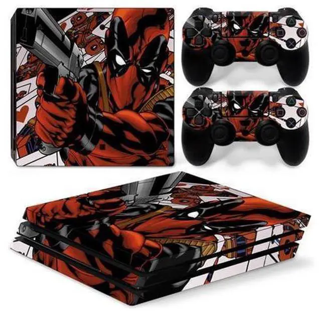 Main image of Deadpool Vinyl Skin Sticker for PS4 Pro Console 2 Controllers Decal Film Para Game Accessories(TN-P4Pro-5056)