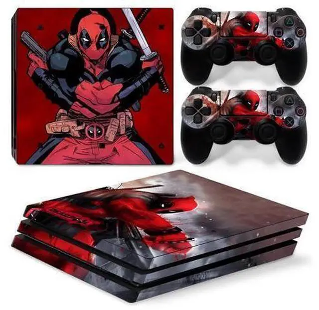 Main image of Deadpool Vinyl Skin Sticker for PS4 Pro Console 2 Controllers Decal Film Para Game Accessories(TN-P4Pro-5050)