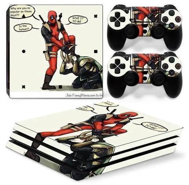 Main image of Deadpool Vinyl Skin Sticker for PS4 Pro Console 2 Controllers Decal Film Para Game Accessories(TN-P4Pro-5058)