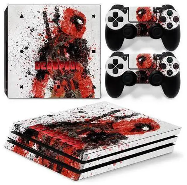 Main image of Deadpool Vinyl Skin Sticker for PS4 Pro Console 2 Controllers Decal Film Para Game Accessories(TN-P4Pro-5064)