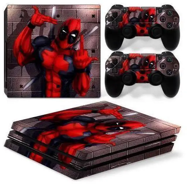 Main image of Deadpool Vinyl Skin Sticker for PS4 Pro Console 2 Controllers Decal Film Para Game Accessories(TN-P4Pro-5054)