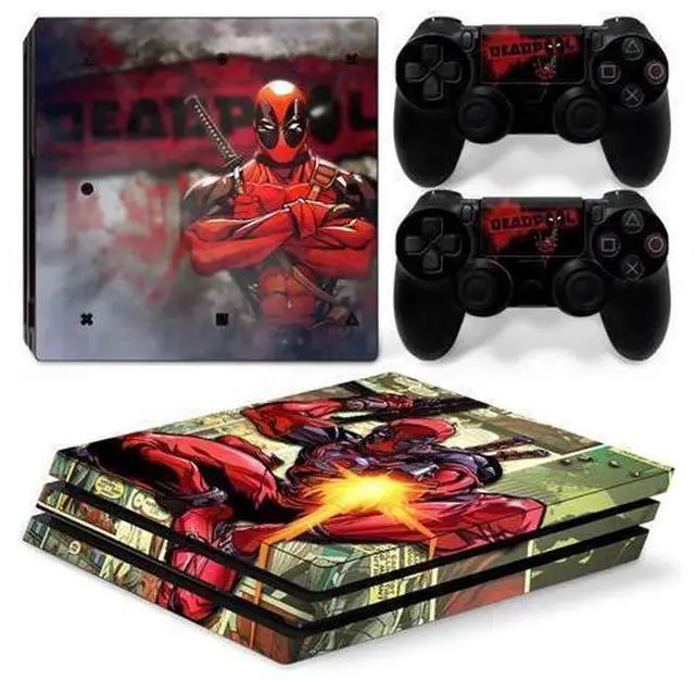 Main image of Deadpool Vinyl Skin Sticker for PS4 Pro Console 2 Controllers Decal Film Para Game Accessories(TN-P4Pro-5062)